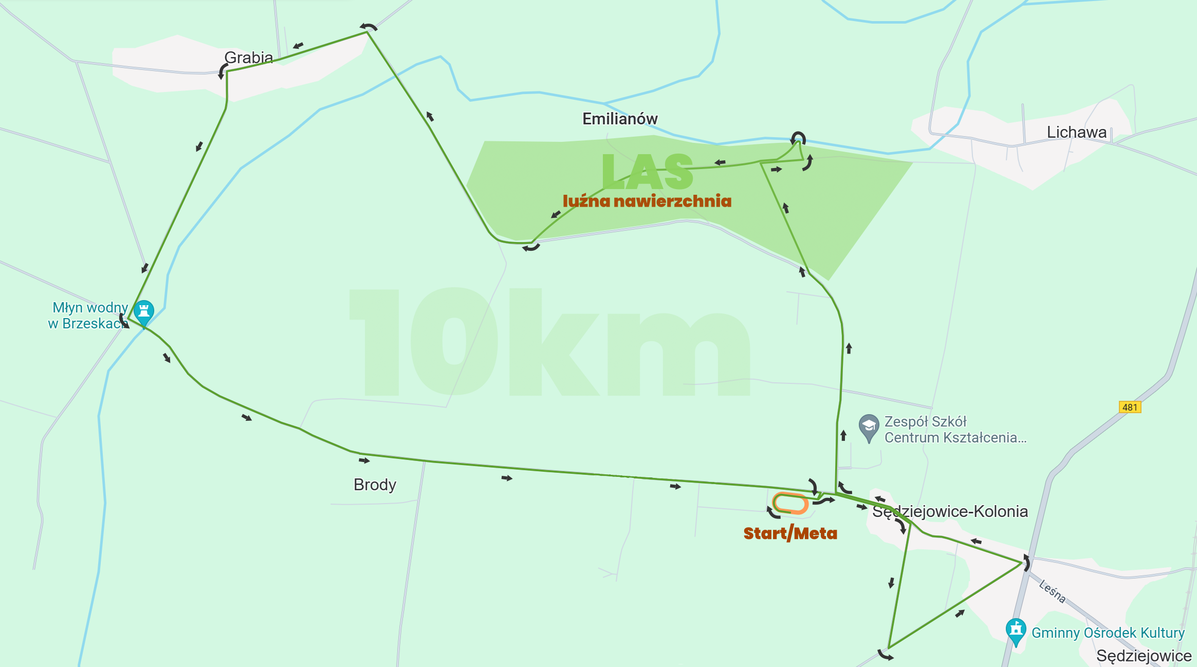 Mapa 10km 2025