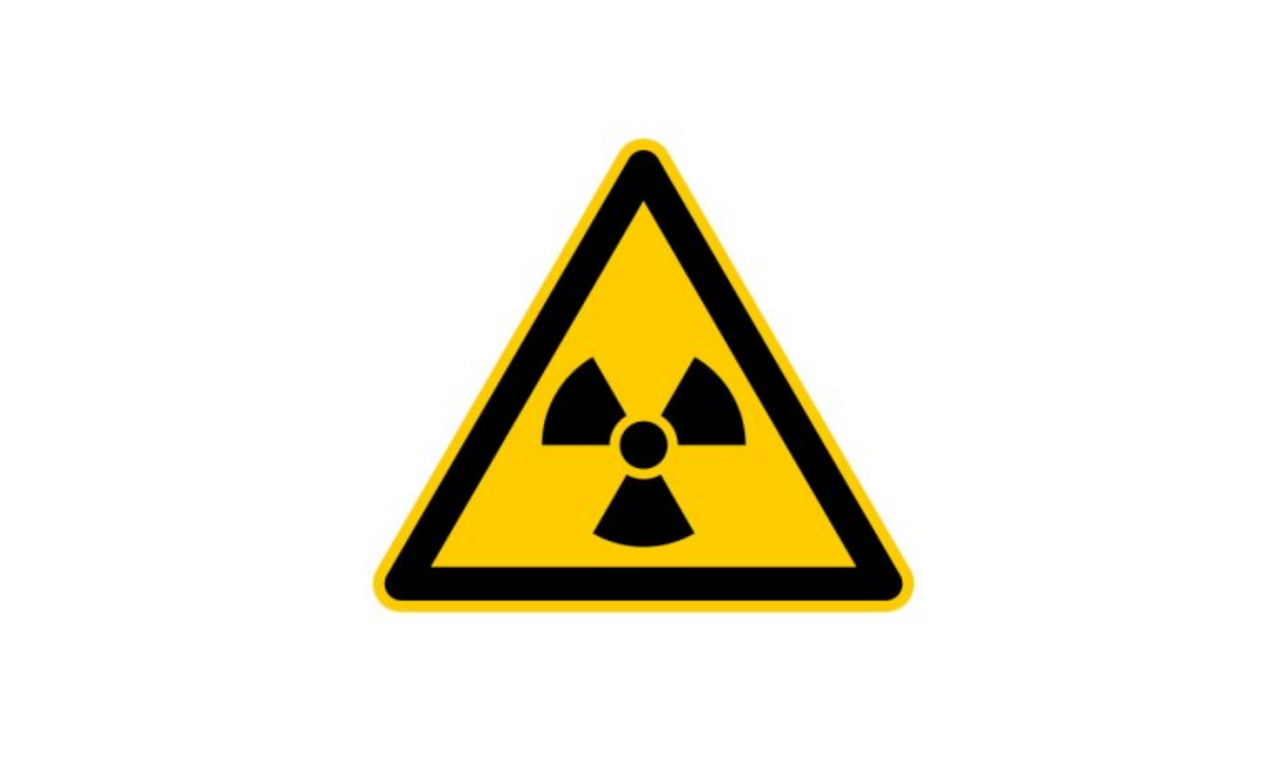 Znak zagrożenia radiacyjnego.