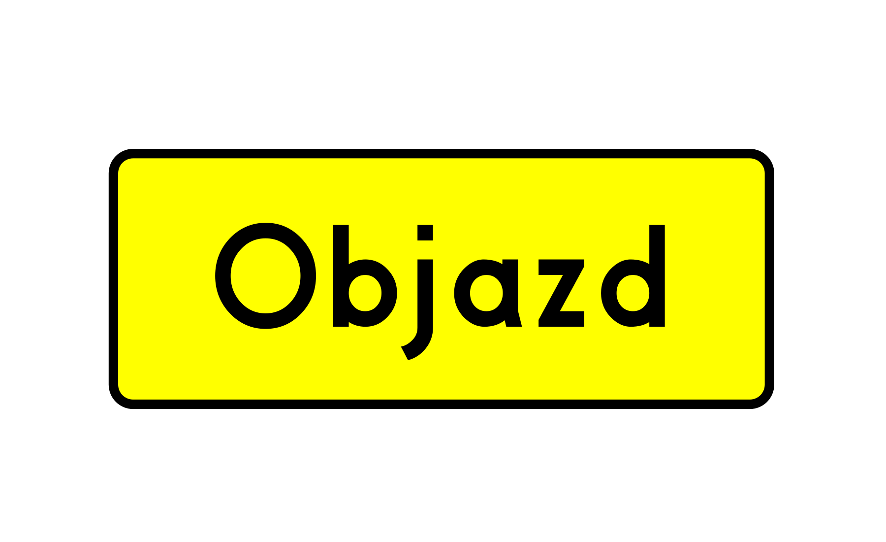 Znak "Objazd"