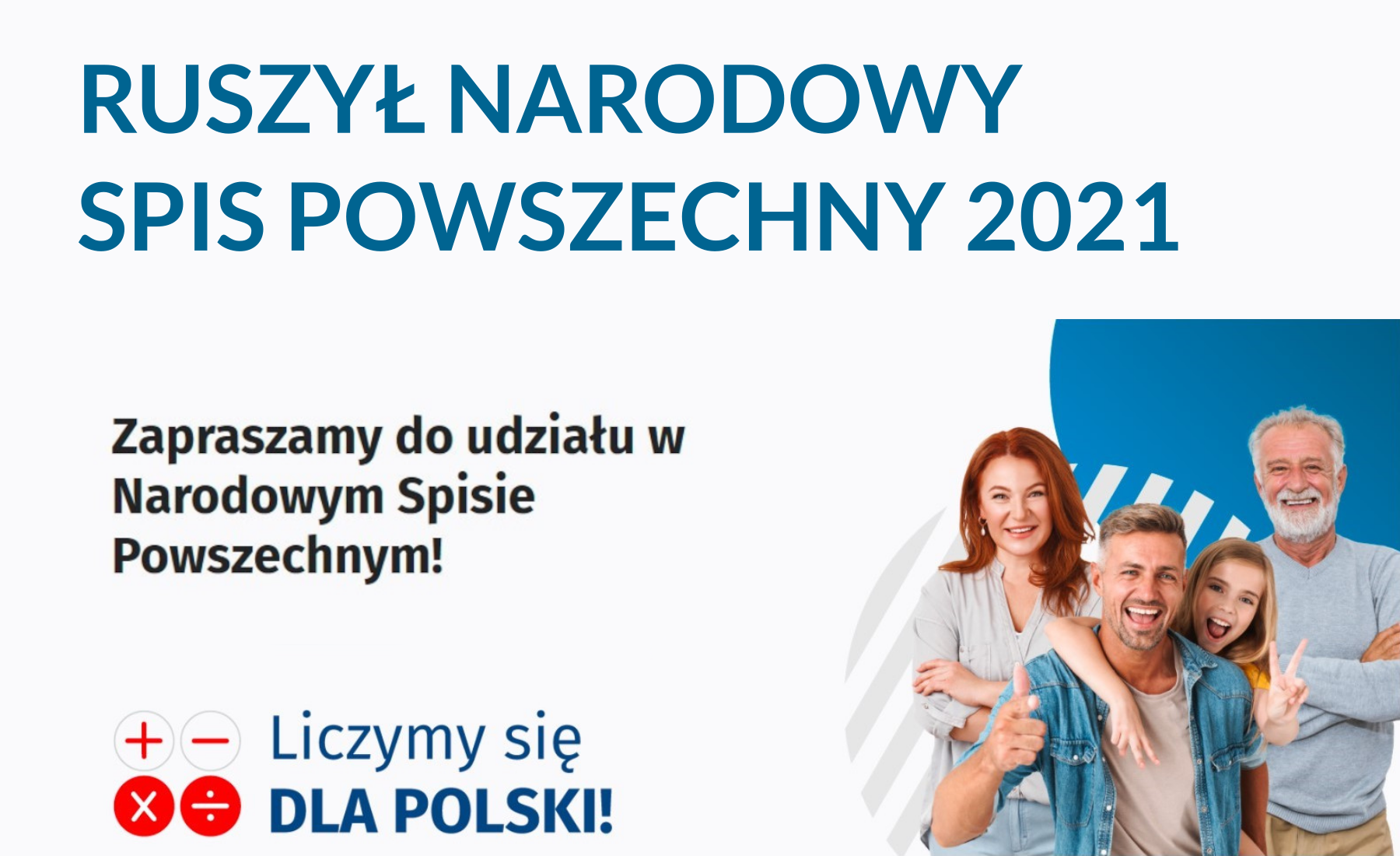 Grafika zapraszająca do skorzystania z aplikacji spisowej.