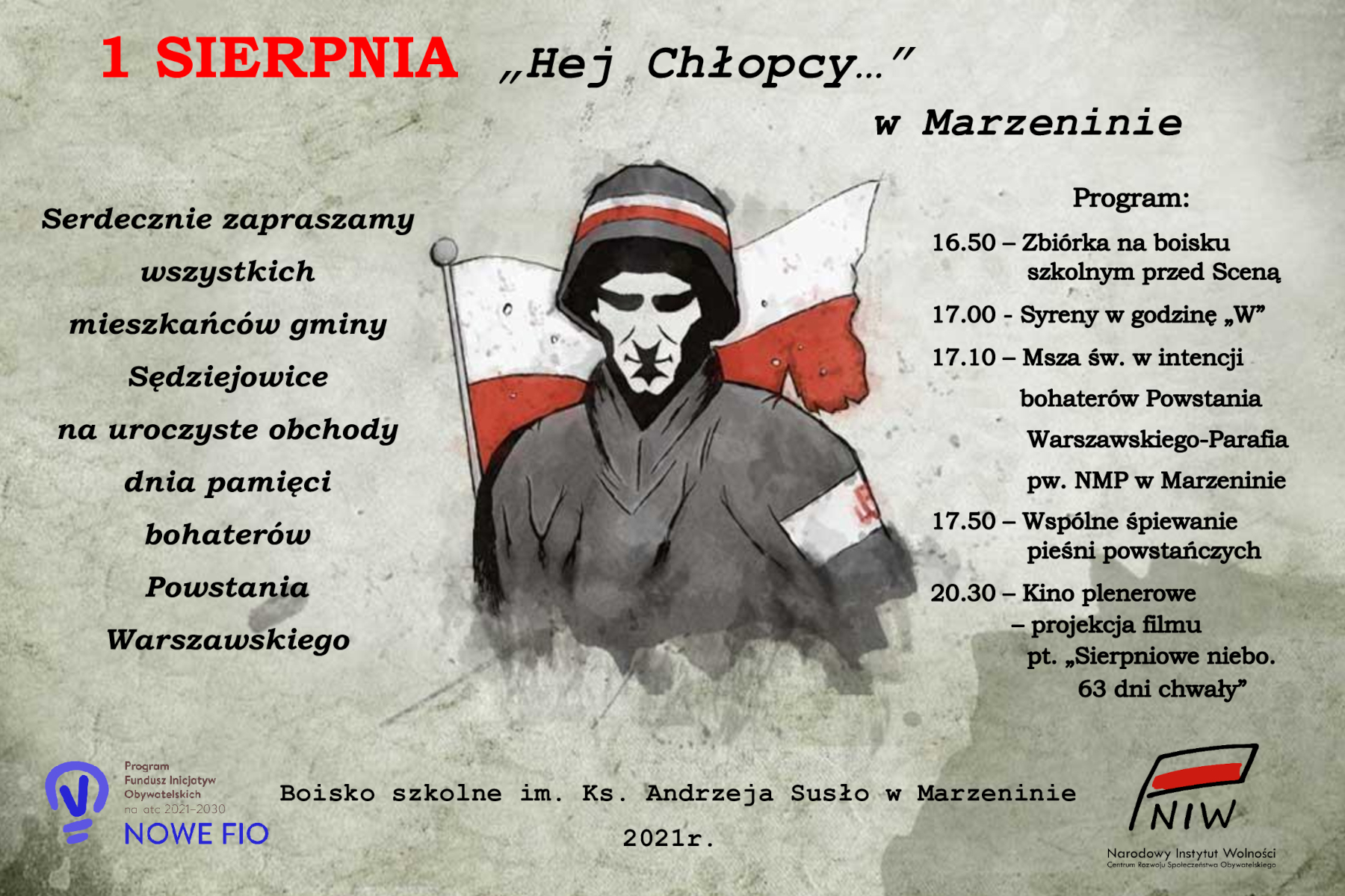 Plakat uroczystości