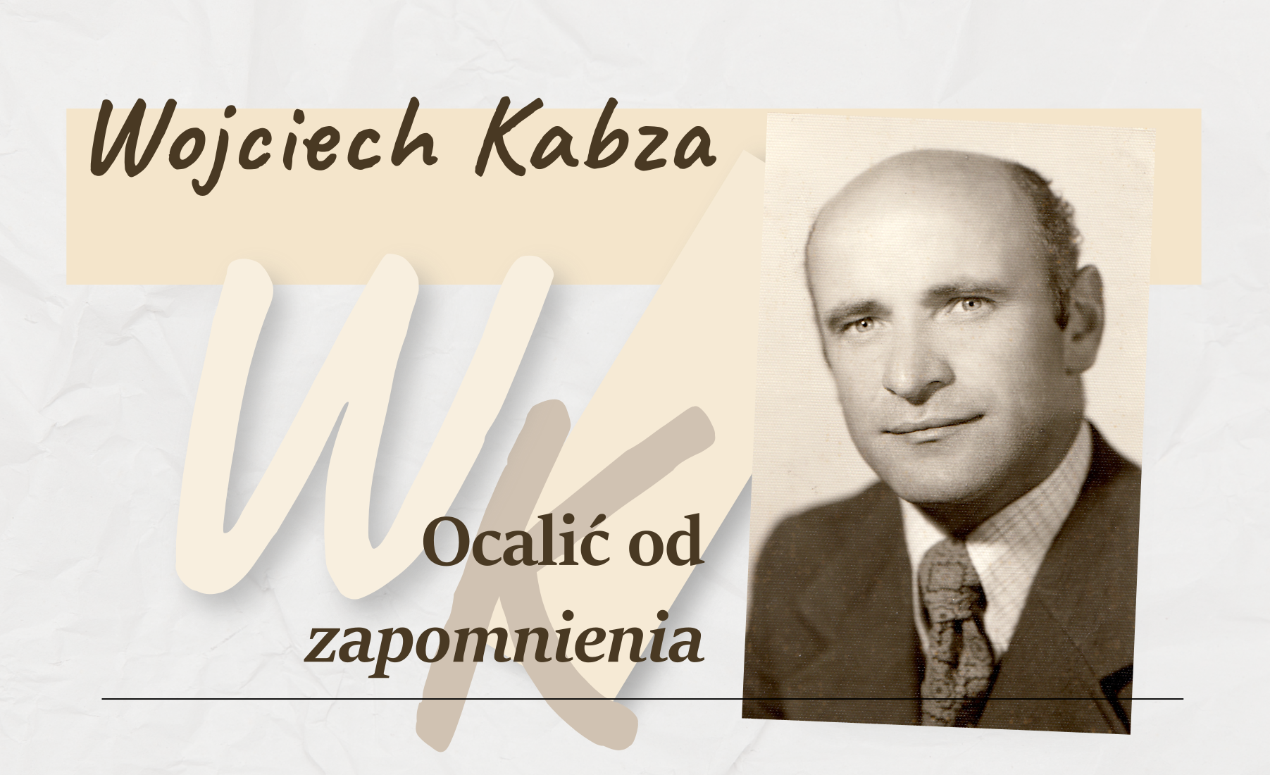 Grafika ze zdjęciem Wojciecha Kabzy